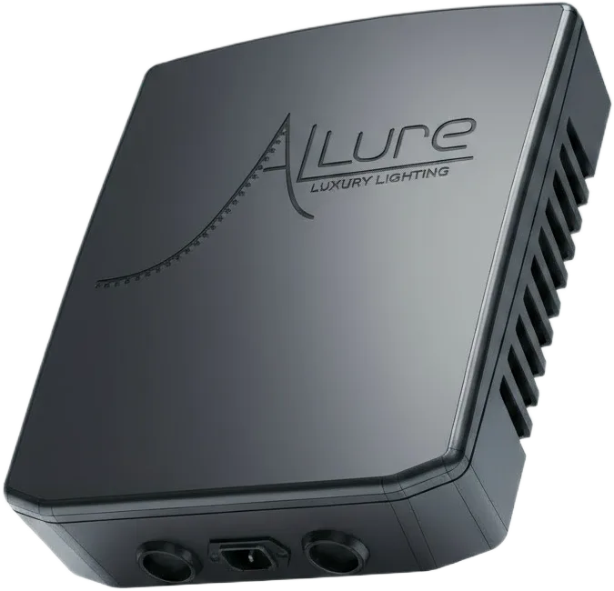 Cross-section of Allure track lighting bulb and color-matched aluminium channel