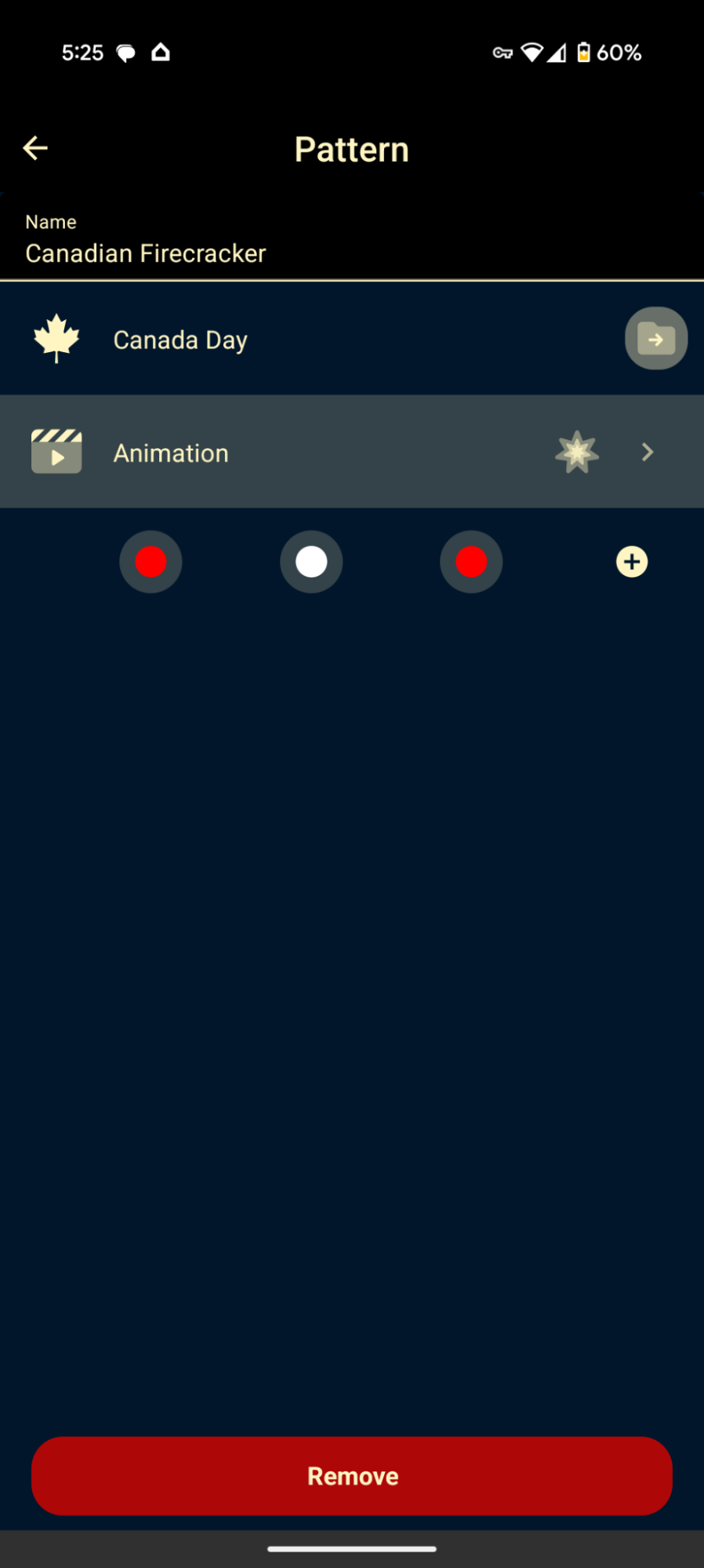 Allure app — Animation bar inside the pattern editor