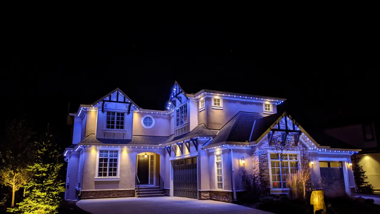 Modern Estate in Calgary — residential permanent LED lighting installation by Allure Lighting