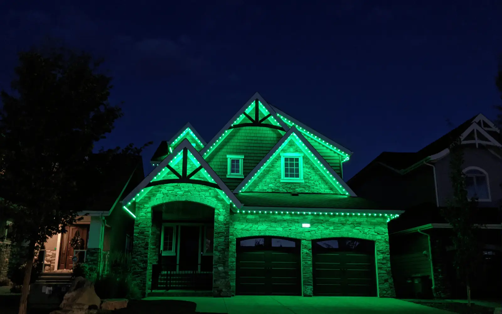 Contemporary Build in Calgary — commercial permanent LED lighting installation by Allure Lighting
