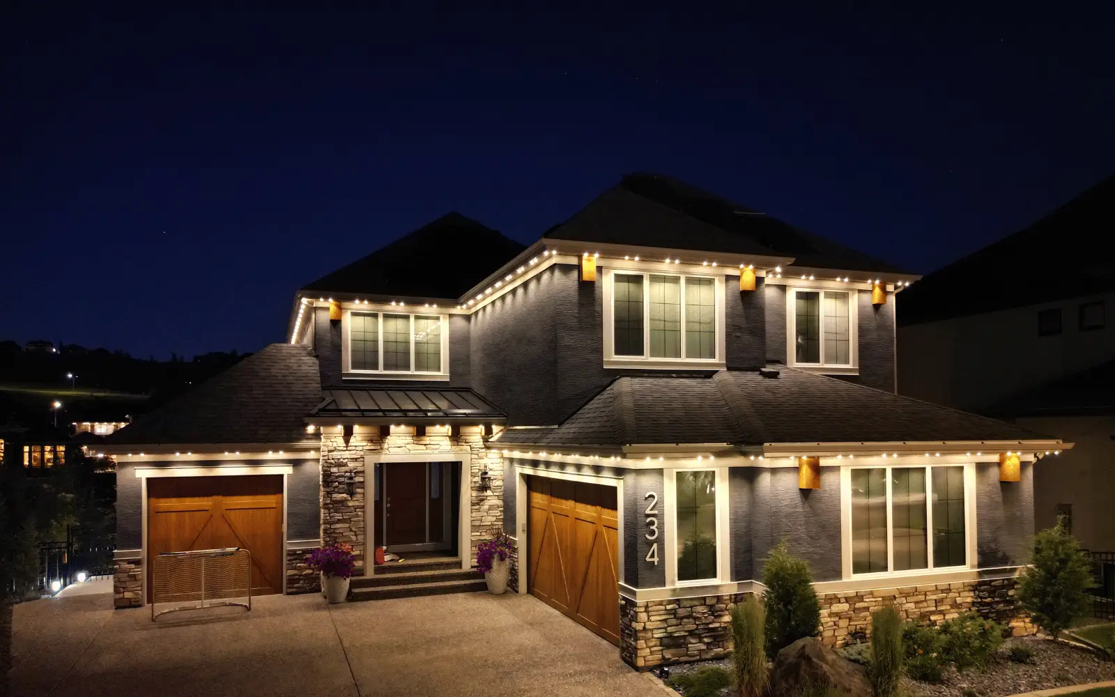 Luxury Villa in Calgary — residential permanent LED lighting installation by Allure Lighting